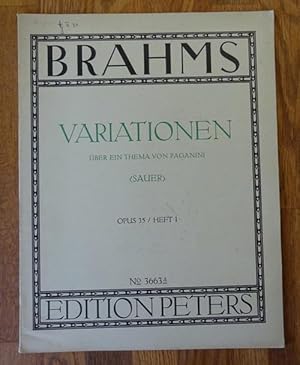 Variationen über ein Thema von Paganini Opus 35 Heft I + II (Für Klavier zu 2 Händen, hg. v. Emil...