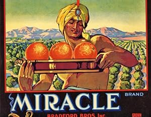 Original Orange Crate Label for Miracle Brand