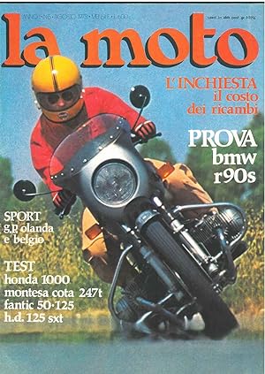 La moto. Anno I, numero 5, agosto 1975