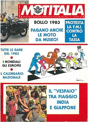 Motitalia. Mensile della federazione motociclistica italiana. Anno XXXVI, 1983, annata completa