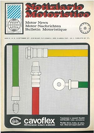 Notiziario motoristico. Anno IX, n. 16, 30 settembre 1977