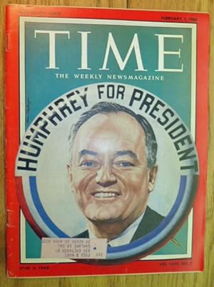 Time Newsmagazine - February 1, 1960 - Hubert Humphrey on Cover