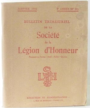 Société de la légion d'Honneur Janvier 1931 9e année n°22
