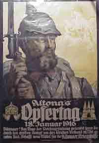 Altona's Opfertag 18 January 1916. (German World War 1 poster).