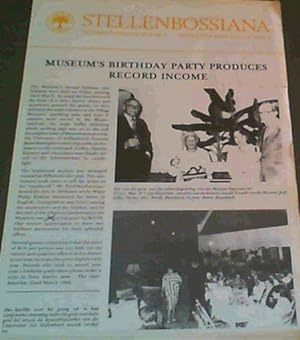 Stellenbossiana : Nuusbrief April 1985 JG 8 Nr. 3 / Newsletter April 1985 Vol 8 No 3