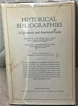 Historical Bibliographies, a Systematic and Annotated Guide