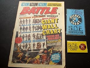 BATTLE PICTURE WEEKLY 15/11/1975 1975 WITH FREE GIFT!! SECRET AGENT S.O.E. IDENTIFICATION CARD!