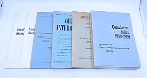 American Anthropologist: Indexes & 2 Volumes (6 items total) First Editions