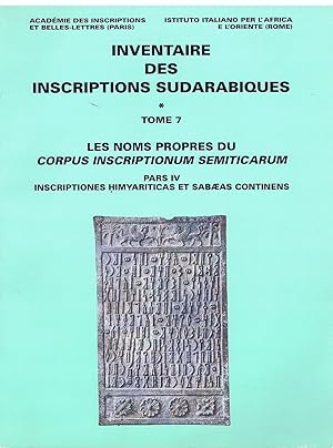 Noms propres du corpus inscriptionum semiticarum pars IV