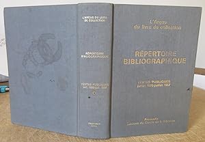 L'Argus du Livre de Collection : Répertoire Bibliographique - Ventes Publiques Juillet 1986 - Jui...