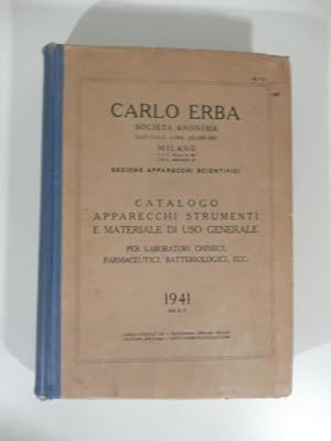 Carlo Erba. Catalogo apparecchi strumenti e materiale di uso generale, per laboratori chimici, fa...