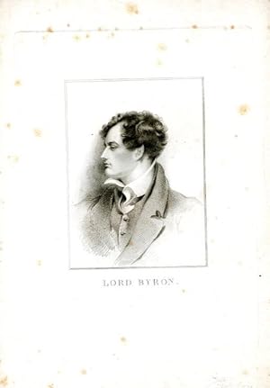 Portrait de Lord Byron, célèbre poéte anglais, 1788-1824,