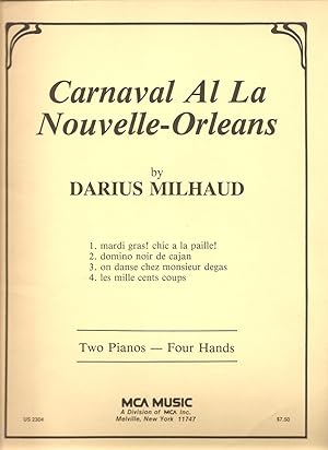 Carnaval al la nouvelle Orleans Two pianos Four Hands (2 Score set)