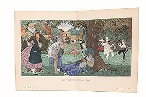 Les Travestis dans le parc (pl.1, La Gazette du Bon ton, 1913 n°11)