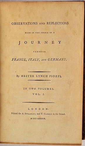 OBSERVATIONS AND REFLECTIONS MADE IN THE COURSE OF A JOURNEY THROUGH FRANCE, ITALY, AND GERMANY. ...