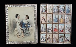 A Fine Box with Imagery of 2 Lovely Young Ladies in a Rose Garden on the Cover and 20 Trinket Box...