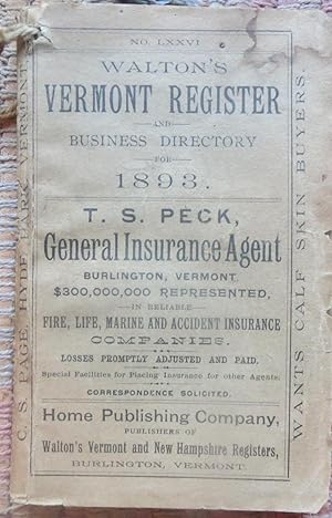 VERMONT REGISTRY and Business Directory 1893