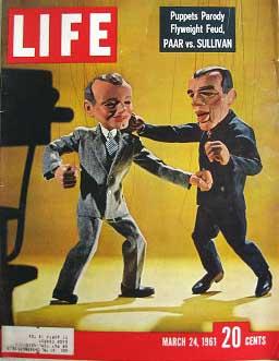 Life Magazine March 24, 1961 -- Cover: Baird Puppets Parody Jack Paar and Ed Sullivan