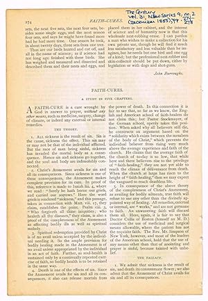 Faith-Cures. A Study in Five Chapters. [original single article from The Century Illustrated Mont...