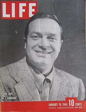 Life Magazine January 10, 1944 -- Cover: Bob Hope, No. 1 Comedian