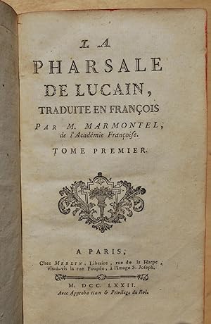 La Pharsale, traduite par M. Marmontel.