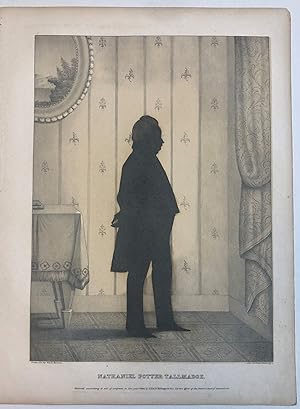 SILHOUETTE LITHOGRAPH OF NATHANIEL POTTER TALMADGE, PROMINENT NEW YORK POLITICIAN, "FROM LIFE BY ...