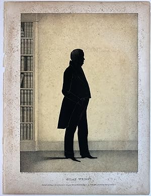SILHOUETTE LITHOGRAPH OF SILAS WRIGHT, PROMINENT NEW YORK POLITICIAN, "FROM LIFE BY WM. H. BROWN....