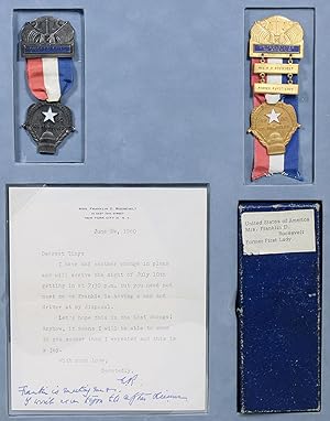 Personal Badges for the 1960 Democratic National Convention; with Typed Letter Signed