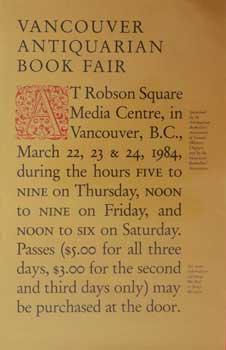 Vancouver Antiquarian Book Fair.