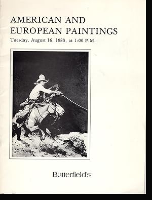 Butterfields: American and European Paintings (August 16, 1983)