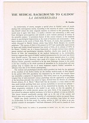The Medical Background to Galdos' La Desheredada [original single article from Anales Galdosianos...