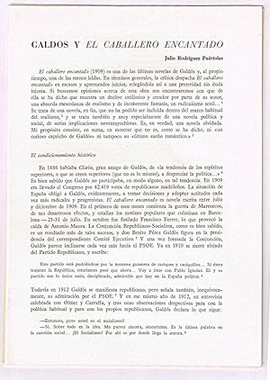 Galdos y El Caballero Encantado [original single article from Anales Galdosianos, Año VII (1972),...