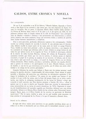 Galdos, Entre Cronica y Novela [original single article from Anales Galdosianos, Año VIII (1973),...