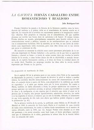 La Gaviota: Fernán Caballero entre Romanticismo y Realismo [original single article from Anales G...