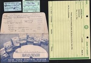 New York Central System Water Level Route.You can Sleep. Envelope, Pullman Co. Passenger check st...