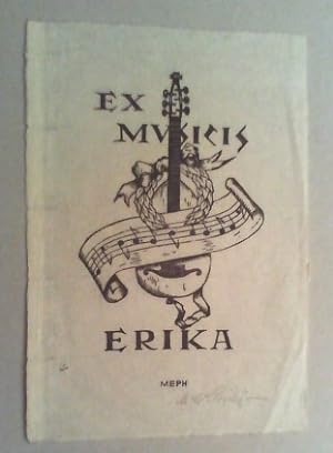 Ex musicis Erika. Holzschnitt, (1948), im Druckstock vom Künstler monogrammiert (MEPH) und unterh...