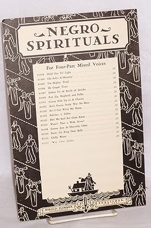 Negro spirituals: for four-part mixed voices, #81100, So's I Can Write My Name