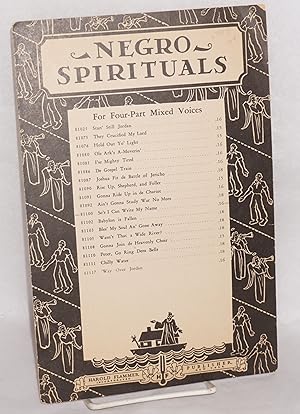 Negro spirituals: for four-part mixed voices, #81100, So's I Can Write My Name