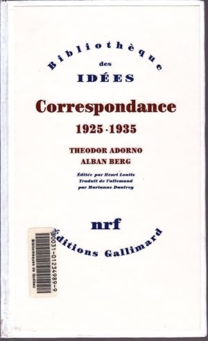 Correspondance, 1925-1935.