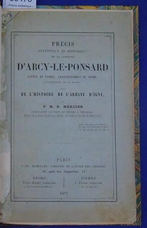 Précis statistique et historique de la commune d'Arcy-Le-Ponsard
