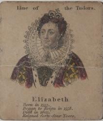 Deck of 35 hand-colored cards depicting English monarchs from William the Conqueror to William IV