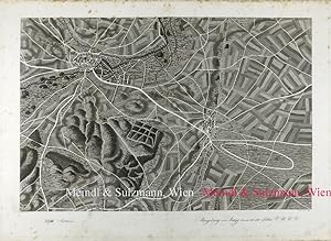 "Umgebung von Prugg (Bruck) an der Leitha V.U.W.W" - Aus: Perspectiv-Karte des Erzherzogthums Oes...