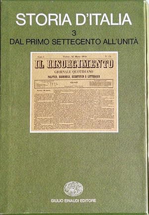 DAL PRIMO SETTECENTO ALL'UNITÀ: STORIA D'ITALIA. (VOLUME 3)