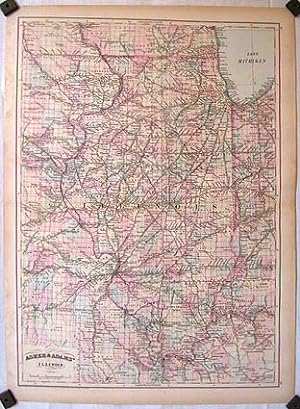 Asher & Adams' Illinois. [MAP]