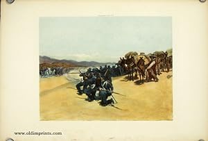 Quartermaster's Department. Train of Pack Mules Attacked by Mexican Cavalry, 1847.