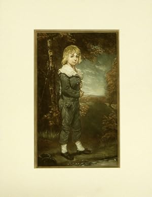 Pair of untitled prints - Boy in Blue / Girl in White.