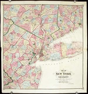 Map of New York and Vicinity. [ca. 1867]