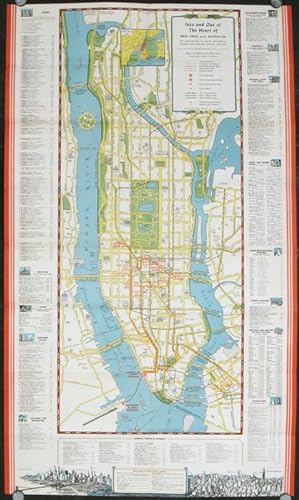 New York City Travel Guide. Map title: Into and Out of the Heart of New York and Brooklyn.