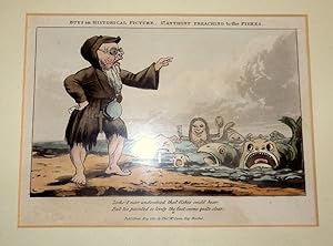 McLean's Humourous Hand-Cold Aquatints. St Anthony Preaching To the Fishes. Caricature 1821.