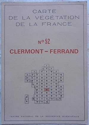 Carte de la végétation de la France. N° 52, Clermont-Ferrand.